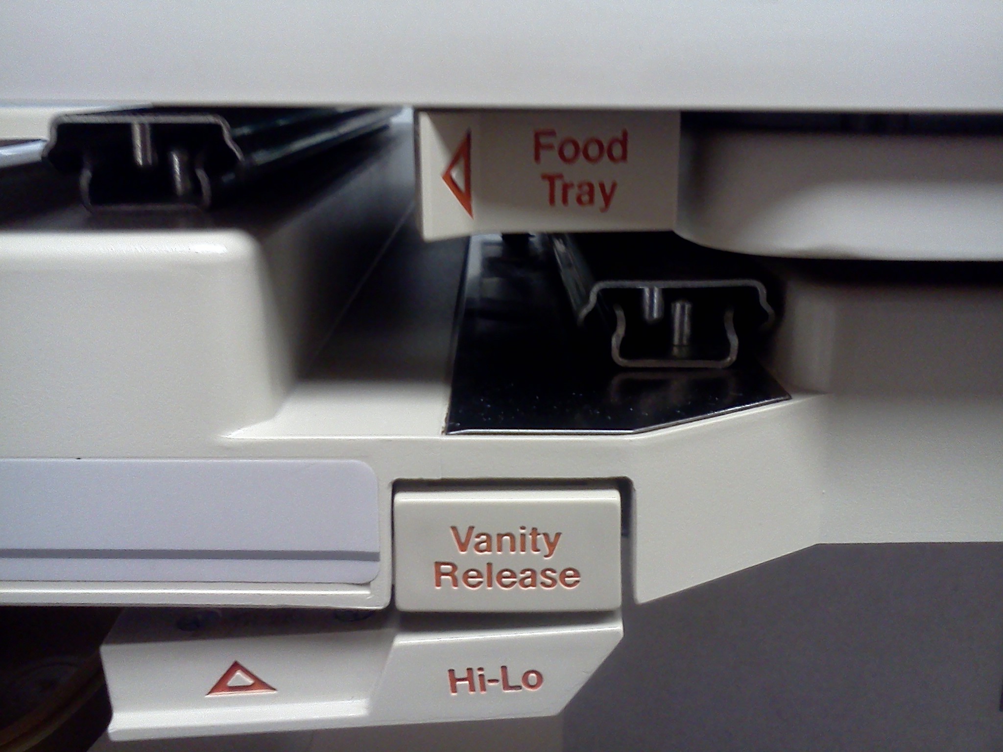 Image of hospital tray vanity release