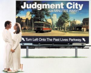 DEFENDING YOUR LIFE, from left: Albert Brooks, Meryl Streep, 1991, © Warner Brothers